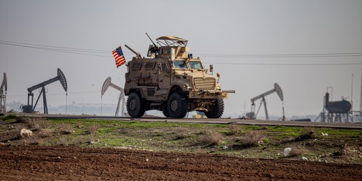 A U.S. military vehicle in Syria.
