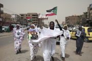 Sudanese women protesting.