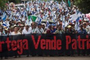 A national protest march against the construction of a transoceanic canal in Nicaragua.