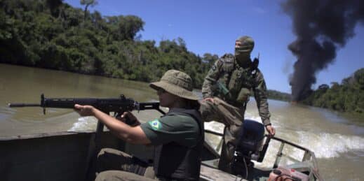 Federal agents from Brazil's environmental protection agency.