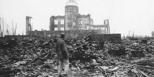 Hiroshima after the atomic bombing in 1945.
