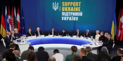 Leaders from Europe and Canada join Ukrainian President Volodymyr Zelenskyy.