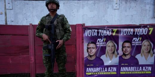 A campaign rally for President Daniel Noboa.