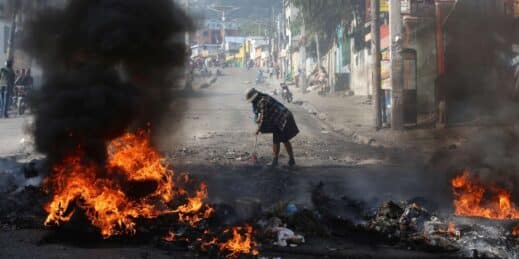 A protest against insecurity in Port-au-Prince, Haiti.
