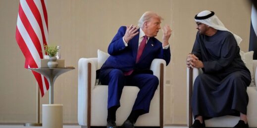 U.S. President Donald Trump and UAE President Sheikh Mohammed bin Zayed Al Nahyan.