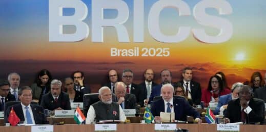 Brazilian President Luiz Inacio Lula da Silva, South African President Cyril Ramaphosa, Indian Prime Minister Narendra Modi and Chinese Premier Li Qiang.