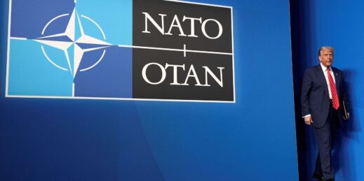 U.S. President Donald Trump at the NATO summit.