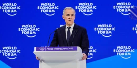 Mark Carney speaks at Davos.