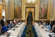 A meeting between U.S. and Venezuela officials.