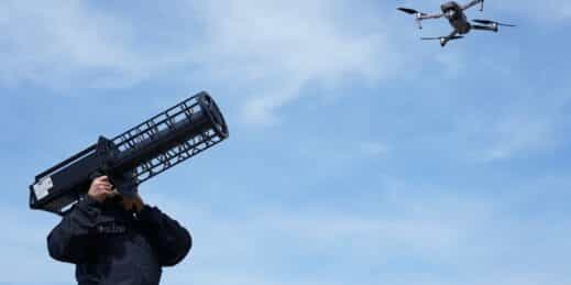 A counter-drone jammer.